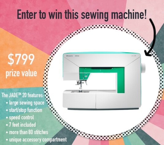 American Patchwork And Quilting Husqvarna Viking Jade 20 Sweepstakes
