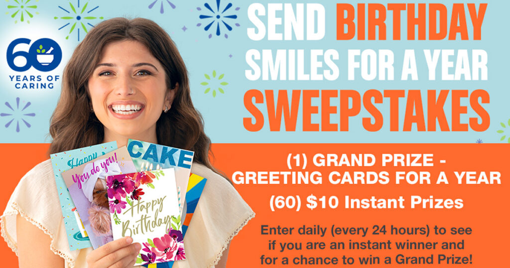 Send Birthday Smiles For A Year Sweepstakes